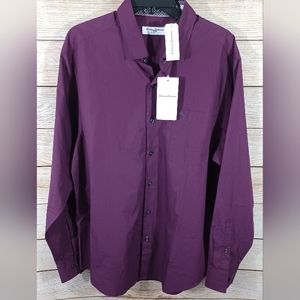 NWT Tommy Bahama Island Zone Newport Cove Rum Berry LS Button Down Shirt Sz L